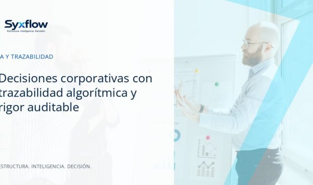 Especialistas en datos y arquitectura analizando diagramas de flujo y métricas en una pantalla luminosa